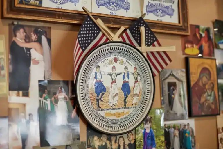 Greek and Mediterranean restaurant serving traditional gyros with feta cheese and salad